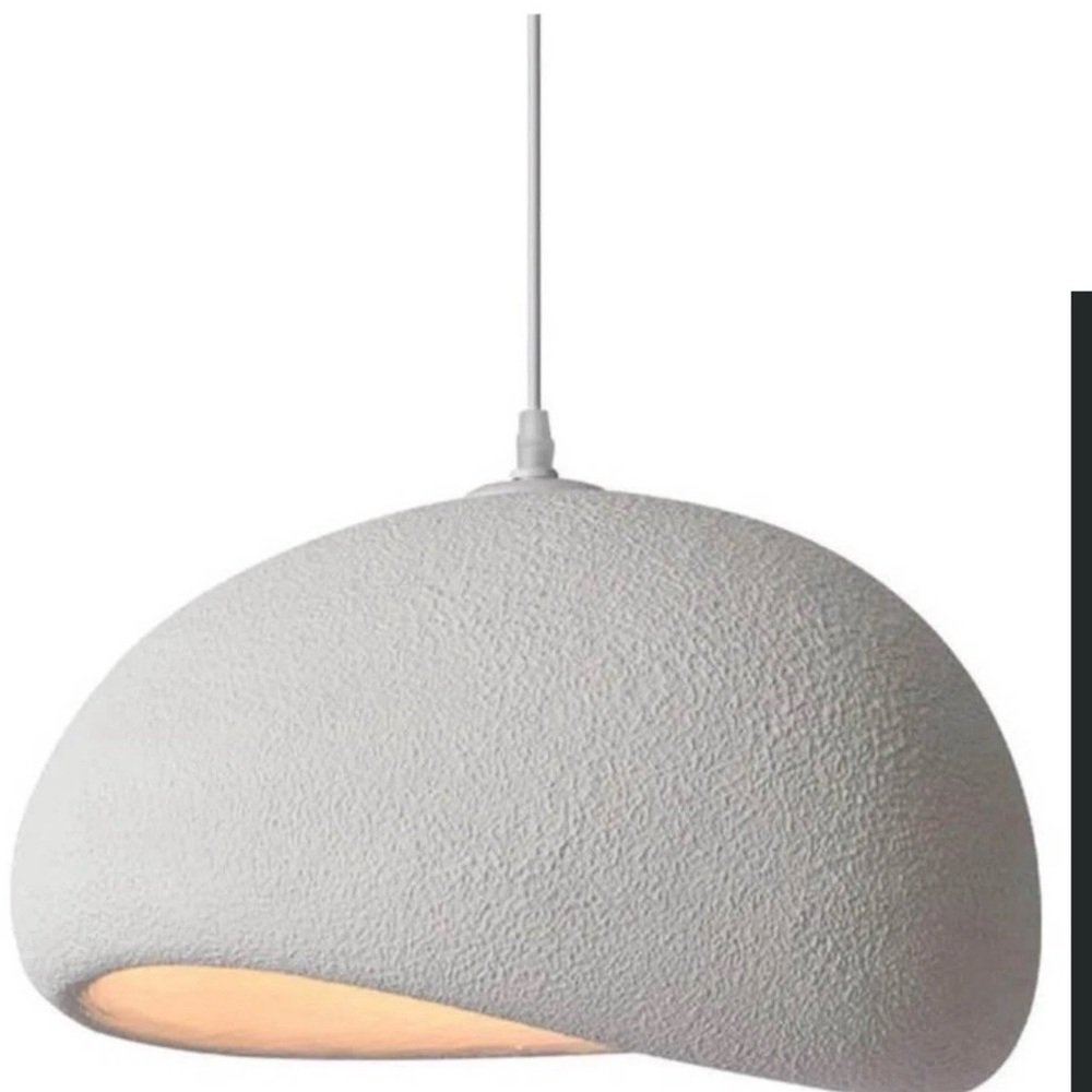 NEW- Bohemian White Textured Pendant Light / Wabi Sabi/ Boho home decor